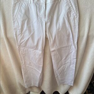 J crew stretch city fit White Cropped Pants
